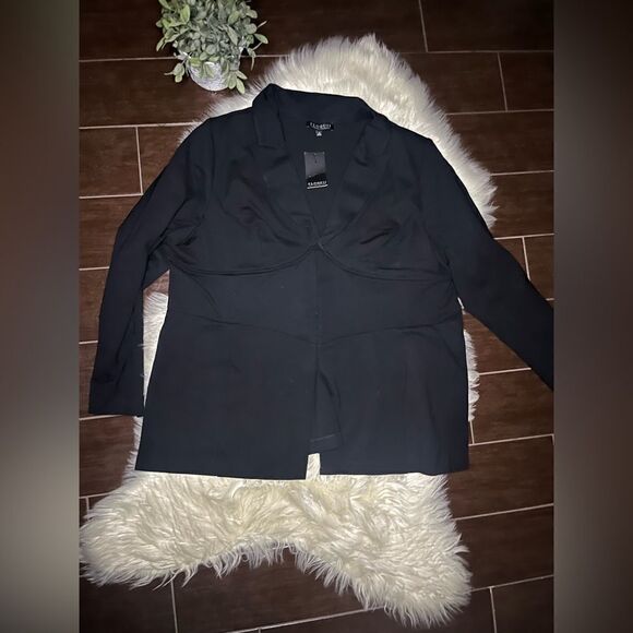 Eloquii Corset black peplum blazer sz 28 - Picture 2 of 12